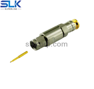 SMA公头直形焊接连接器，用于SFT-250电缆50欧姆5MAM15S-A207-010