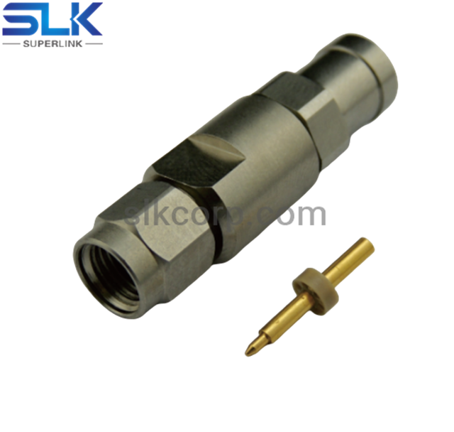 3.5mm公头直形焊接连接器，用于SLB-540电缆50欧姆的5P3M15S-A587